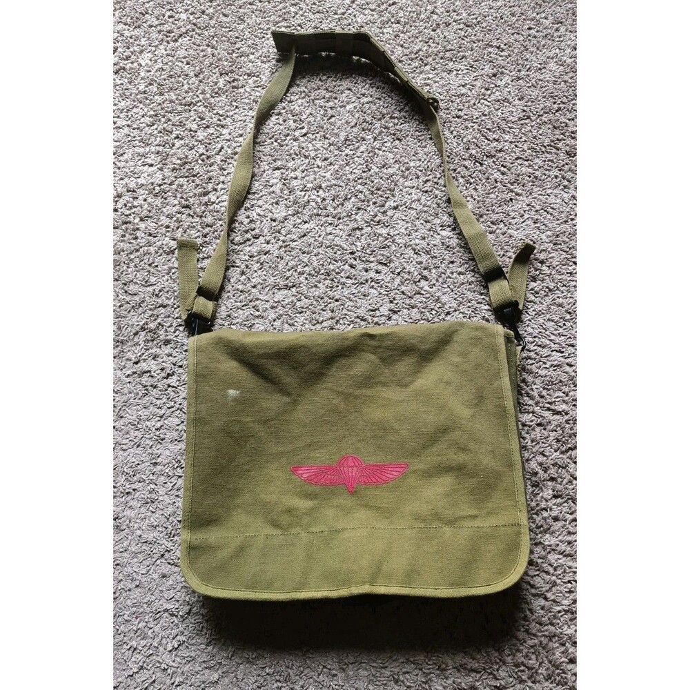Canvas Israeli Paratrooper Bag 15"x11"x4" Heavyweight Cotton Travel Bag